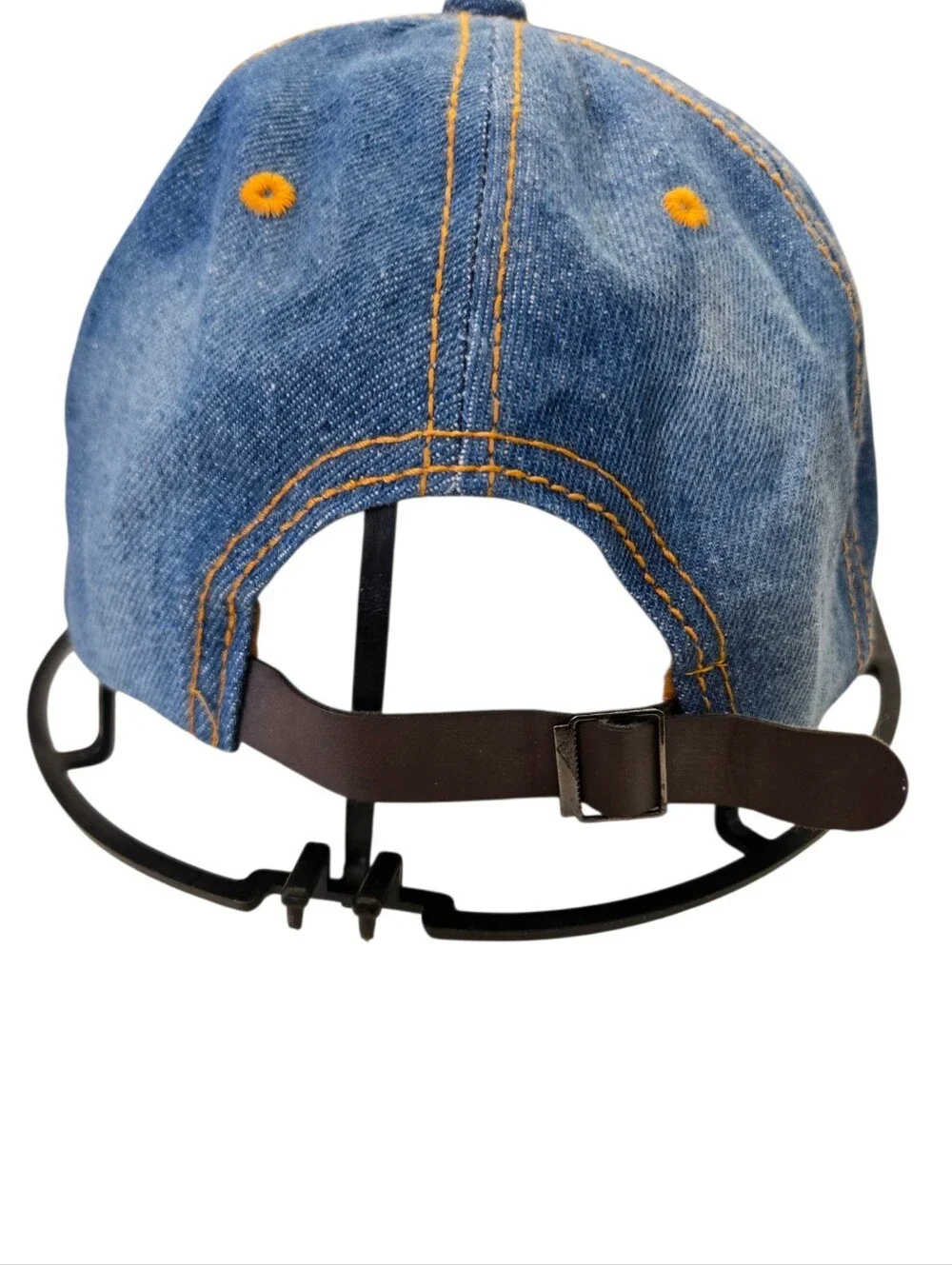 👑 Magid Hat's Rhinestone Crown Denim Baseball Cap | Bling Pearl Distressed Hat
